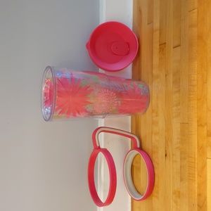 24 oz pink Tervis Mug with handle